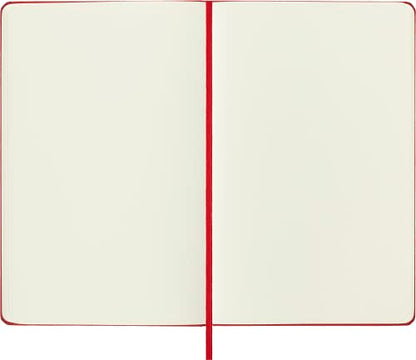 Moleskine Classic Notebook, Large, Plain, Red, Hard Cover (5 x 8.25)