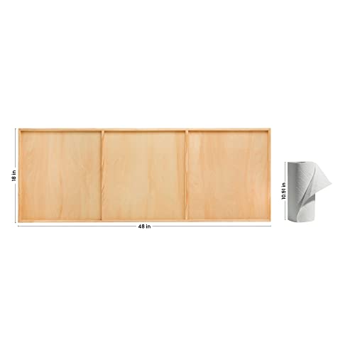 Birch Painting Panel 18 x 48 x 3/4-inch, Pack of 1 Large Wood Canvas Boards for Painting, Blank Sign for Wall Art Sets, by Woodpeckers - size: 18 x 48