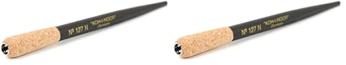 Koh-I-Noor Wooden Pen Holder with Cork Grip, For Drafting and Drawing, Black, 1 Each (127N.BLA) (Pack of 2) - size: 1 Count (Pack of 2), style: With Cork Grip