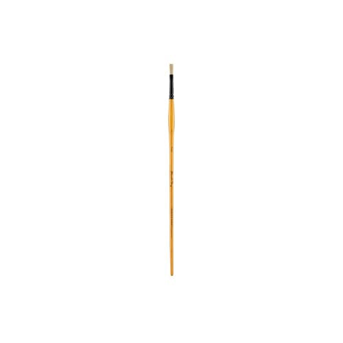 Creative Mark Mimik Hog Professional Synthetic Hog Bristle Paint Brush - Versatile Alternative to Natural Hog Hair Paint Brushes for Oil Painting, Acrylics, Inks, Dyes, Gouache, Watercolors & More - size: Flat # 1