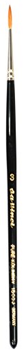 da Vinci Watercolor Series 1500J Paint Brush, Round Kolinsky Red Sable with Black Handle, Size 3 - size: Size 3, style: Italian Sized Kolinsky Round