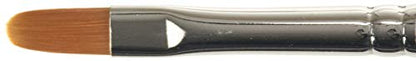 KINGART Premium Radiant 6500-6 Filbert Series Artist Brush, Synthetic Taklon Hair, Short Handle, Acrylic, Oil and Watercolor Painting, Size 6 - size: 6