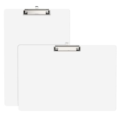 Extra Large 11x17 Clipboards, Landscape and Vertical Layout 2 Pack | White Plastic Drawing Boards with Low Profile Clip. Suitable for Watercolor, Sketching, Painting. Art & Drafting Supply - color: White