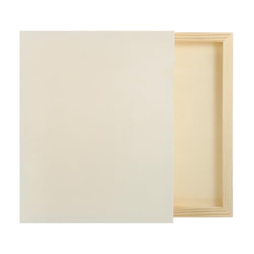 MECCANIXITY 2 Pack Wood Canvas Boards, 8x10 Inch Art Canvases Square Unfinished Wood Panel for Painting, Crafts, DIY Projects, Pouring Art - size: 8x10 Inch