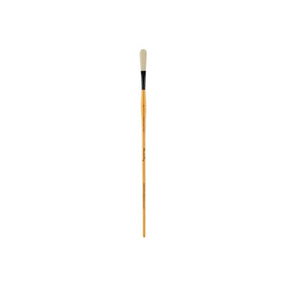 Creative Mark Mimik Hog Professional Synthetic Hog Bristle Paint Brush- Versatile Alternative to Natural Hog Hair Paint Brushes for Oil Painting, Acrylics, Inks & More- Extra Long Filbert # 3-3 Pack - size: Filbert Xtra Long #3