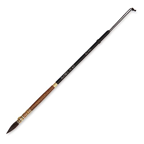 Isabey Vintage Siberian Blue Squirrel Brush, Quill Mop, 4/0, Natural - size: 4/0