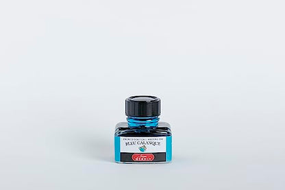 Jacques Herbin 13014T - 30ml Bottle of Ink for Fountain Pens and Rollerball Pens - Bleu Calanque - color: Turquoise, size: 1 fl oz