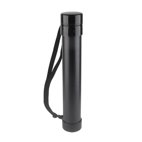 Drawing Storage Tube, Telescopic Plastic Tube, Black, Adjustable 20.3 to 34.1 Inches Length - Waterproof, Extra Thick Design, Ideal for Posters and Artwork Storage