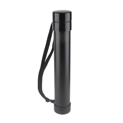 Drawing Storage Tube, Telescopic Plastic Tube, Black, Adjustable 20.3 to 34.1 Inches Length - Waterproof, Extra Thick Design, Ideal for Posters and Artwork Storage