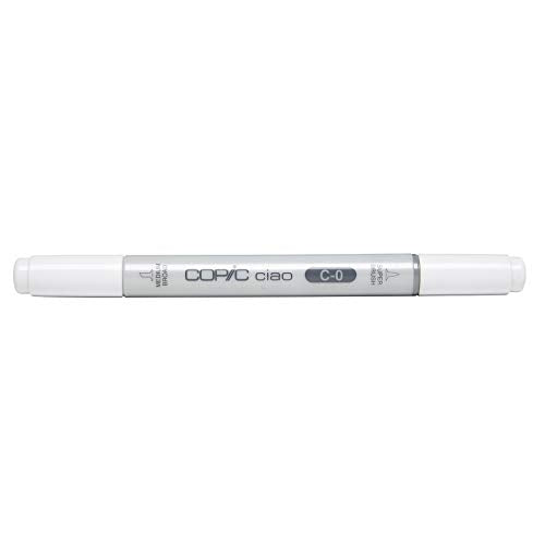 Copic Markers C0 Ciao with Replaceable Nib, Cool Gray, No.0 - color: Cool Gray 0