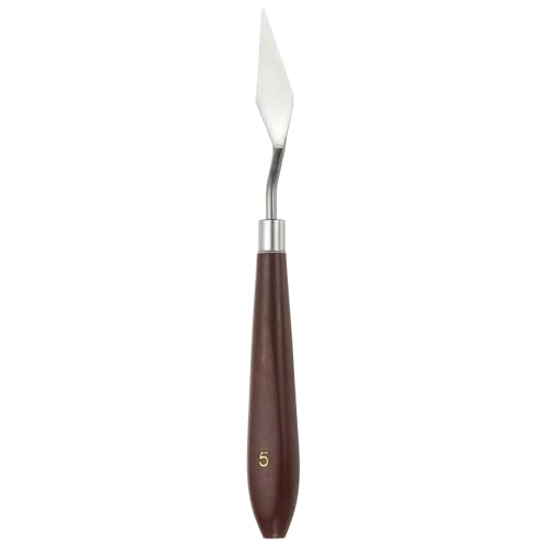 HARFINGTON Palette Knife Painting Tool 1.97" x 0.59" Stainless Steel Art Spatula Pallet Knives Scrapers Tools with Plastic Handle for Acrylic Oil Canvas Mixing Spreading, Red/Silver - size: 1.97" x 0.59"