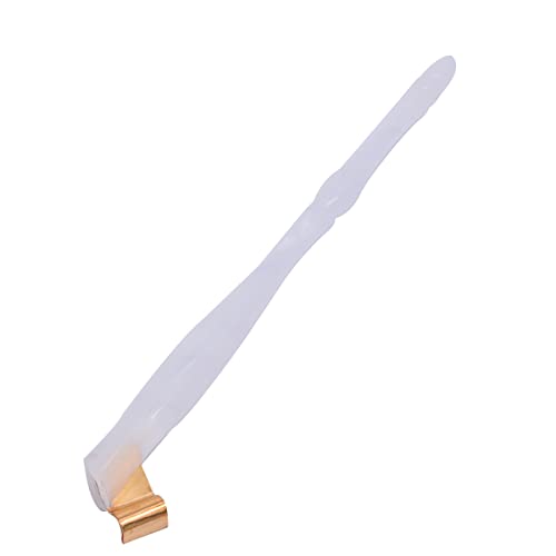 Calligraphy Oblique Dip Pen Holder Set, Resin Pen Handle with 30 Stainless Steel Pen Nib Manga Pen Kit for English Calligraphy Drawing Comic, White - color: White