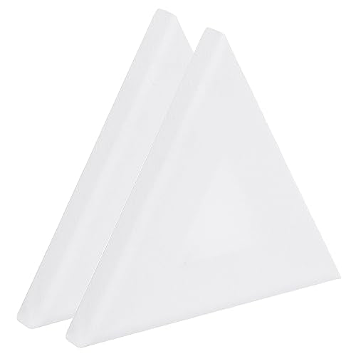 PATIKIL Paint Canvases for Painting, 2 Pack 6x5 Inch Triangle Wood Frame Stretched Blank Art Canvas Board Panels for Acrylic, Oil, Tempera Painting, White - size: 6x5 Inch