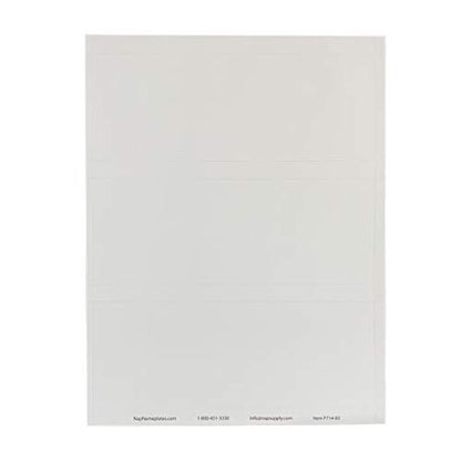 Perforated Paper Nameplate Inserts, Pack of 20 (8" x 3") - color: White, size: 8" x 3"