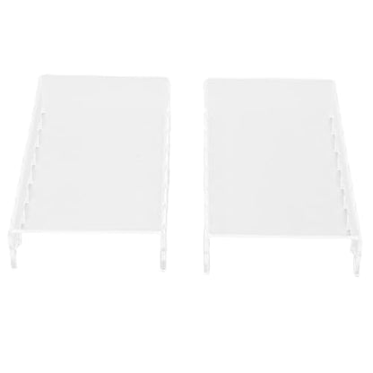FILFEEL Clear Acrylic Makeup Brush Holder Horizontal Drying Rack with 8 Slots for Dual Ended Brushes Vanity 2 Pack