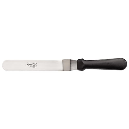 Ateco Ultra Offset Spatula with 7.75 by 1.25-Inch Stainless Steel Blade, Plastic Handle, Dishwasher Safe, 7¾", Silver - style: Offset - 7.75"