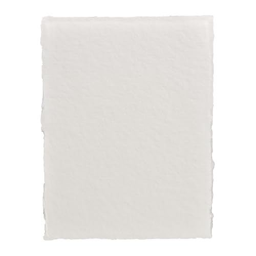 LEATHER VILLAGE Watercolor Paper, 140lb(300gsm), 6x4 Inches, 25 Sheets, Handmade Deckle Edge Paper, Textured, Mixed Media, Cold Press Pad for Calligraphy, Sketching, Crafts and Painting - size: 6 inches X 4 inches
