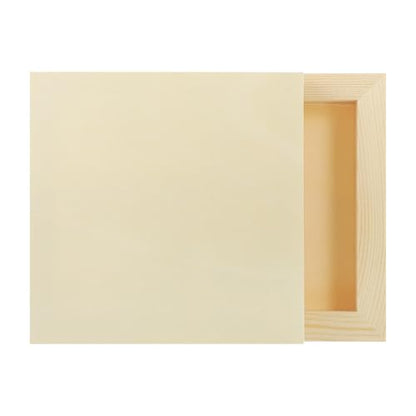 MECCANIXITY 2 Pack Wood Canvas Boards, 5x5 Inch Art Canvases Square Unfinished Wood Panel for Painting, Crafts, DIY Projects, Pouring Art - size: 5x5 Inch