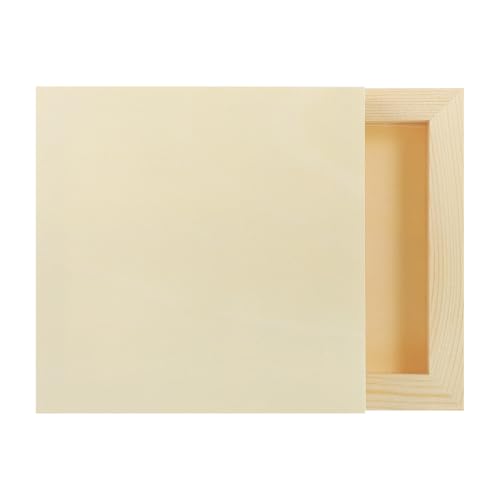 MECCANIXITY 2 Pack Wood Canvas Boards, 5x5 Inch Art Canvases Square Unfinished Wood Panel for Painting, Crafts, DIY Projects, Pouring Art - size: 5x5 Inch