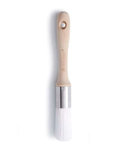 VOOMEY 1 Inch Round Paint Brush for Trim and Furniture, Small Paint Brush for Cabinets, Doors & DIY Home Decor, Chalk & Oil Paint Brushes for Smooth Finish on Curved Surfaces - size: 1 inch Round Paint Brush