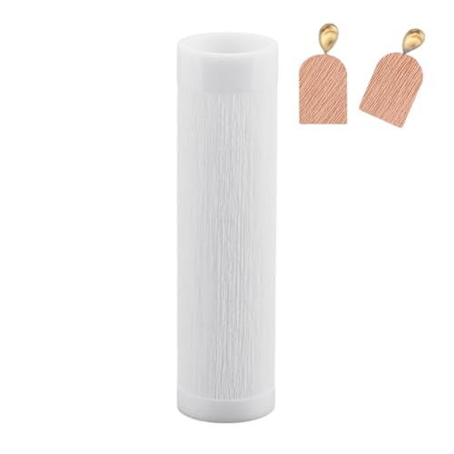 DELORIGIN Clay Texture Roller, Polymer Clay Roller Texture Roller 4.76" Texture Model Cutters Polymer Like Texture Sheets Accessories for Jewelry Making Earrings Necklaces Bracelets DIY Craft - color: Brushed