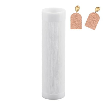 DELORIGIN Clay Texture Roller, Polymer Clay Roller Texture Roller 4.76" Texture Model Cutters Polymer Like Texture Sheets Accessories for Jewelry Making Earrings Necklaces Bracelets DIY Craft - color: Brushed