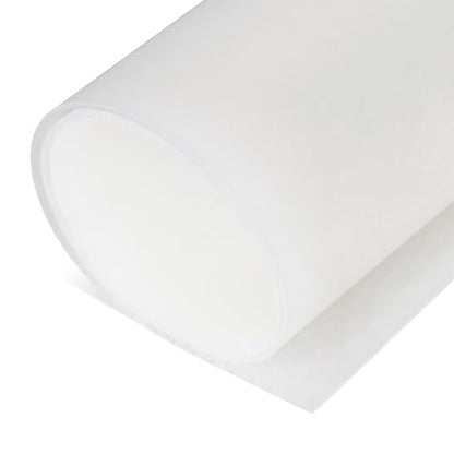 Exactly Rubber - Translucent Silicone Sheet, 50A Durometer Rubber Sheet, Semi Clear Silicone, Resistant -80 to 450°F, Food-Grade Silicone Placemat, 450% Elongation, Made in The USA, 1/32 x 18” x 18” - size: 1/32 x 18 x 18