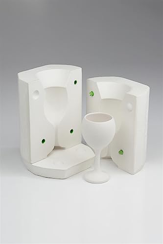 Plaster Mold for Slip Casting Goblet Pottery Mold for Ceramic and Porcelain Clay 6 oz Capacity