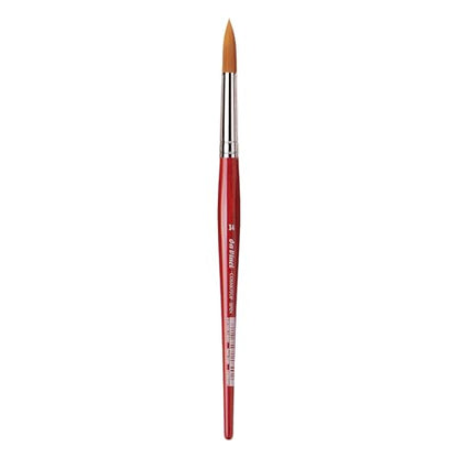 da Vinci Watercolor Series 5580 CosmoTop Spin Paint Brush, Round Synthetic with Red Handle, Size 14 (5580-14) - size: Size 14, style: Round