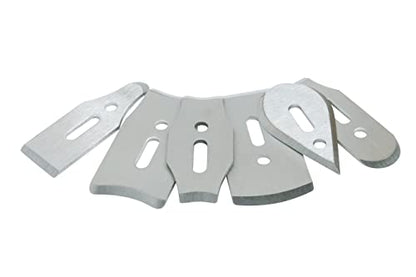 Contour Scraper Replacement 6 Stainless Steel Blades | Stay prepared for restoration and paint removal projects with 6 blade profiles and 12 scraping edges. #10461 - style: Replacement Blades
