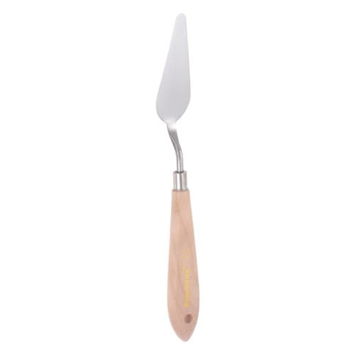 HARFINGTON No.12 Painting Palette Knife Stainless Steel Pointy Spatula Pallet Knife with Beech Wood Handle for Oil Acrylic Paint Canvas Mixing Spreading