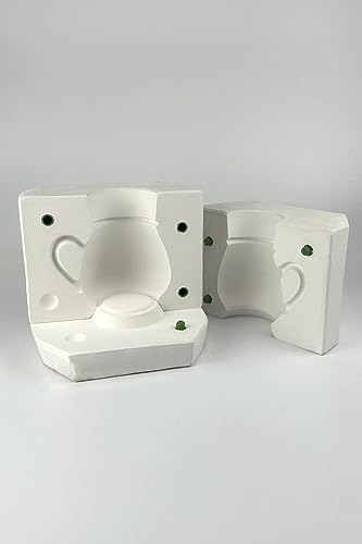 Verona Plaster Mold for Slip Casting Mug, Pottery Mold for Ceramic and Porcelain Clay, 13.5 oz Large Coffee Cup