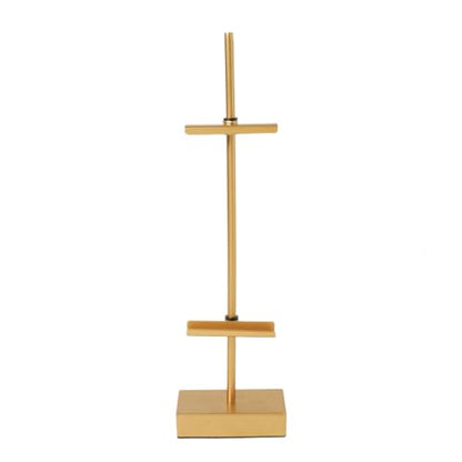 Studio Decor 18" Gold Steel Adjustable Tabletop Easel - Decorative Stand for Pictures, Frames, Books, Cards, Plates - 1 Pack
