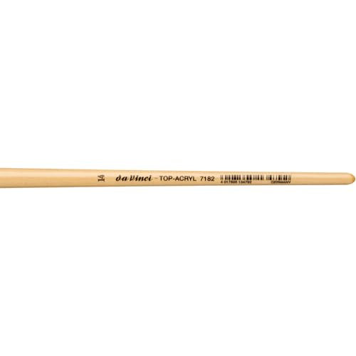 da Vinci Oil & Acrylic Series 7182 Top Acryl Paint Brush, Bright White Synthetic with Long Natural Polished Handle, Size 14 (7182-14) - size: Size 14, style: Bright White Long