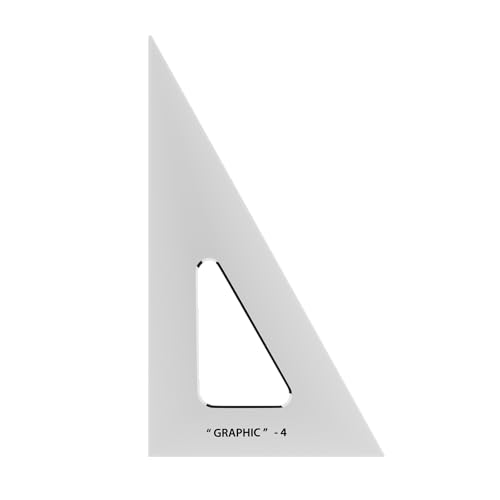 ALVIN - 4 inches Transparent Academic Acrylic Triangle Ruler 30/60 Degrees, Multipurpose Tool for Drafting, Design, and Architecture, Great for Machining and Woodworking - size: 4", style: 30/60 Degree