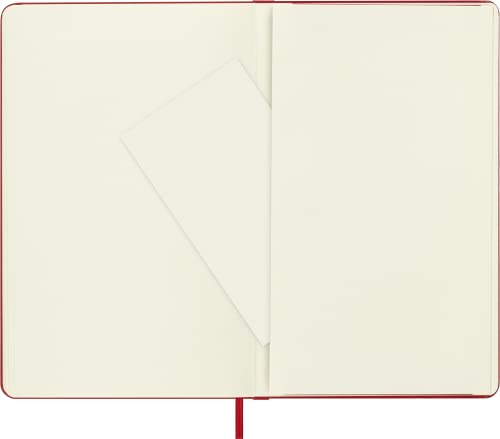 Moleskine Classic Notebook, Large, Plain, Red, Hard Cover (5 x 8.25)