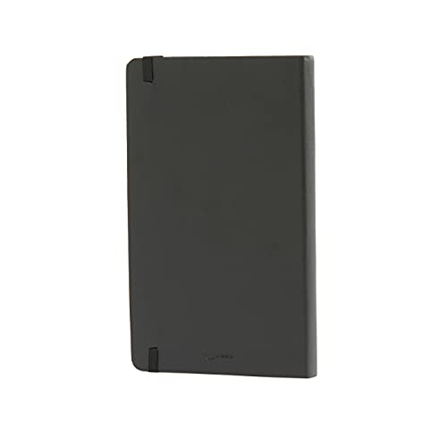 Amazon Basics Classic Lined Writing Notebook for Note Taking and Journaling, Hardcover with Elastic Closure, 240 Pages, 5" x 8.25", Black - size: 1 Pack, style: Ruled