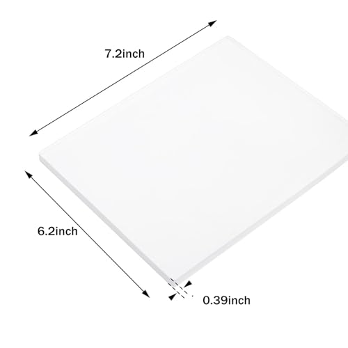 Funria Gel Printing Plate with 7.2"X6.2" Reusable Gel Printing Plate, Crafts Printmaking Supplies for Mixed Media Art Monoprinting Card Making - color: 1pc