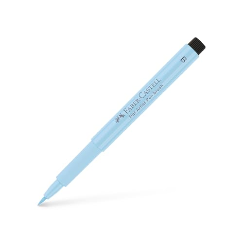 Faber-Castell Art & Graphic Pitt Artist Pen Brush India Ink Pen, Ice Blue, Single Pitt Pen, For Art, Craft, Drawing, Sketching, Home, School, University, Colouring - color: Ice Blue, size: 1 Count (Pack of 1)