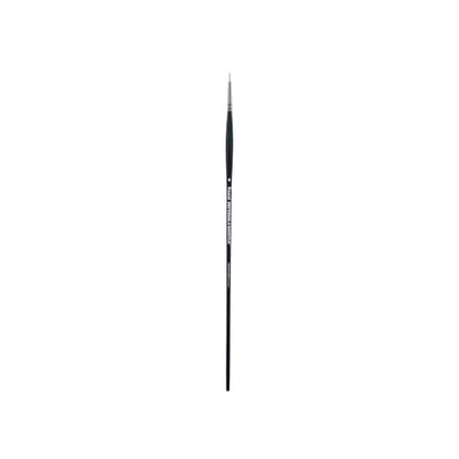 Creative Mark Imperial Professional Chungking Hog Bristle Brush - Round # 0, Handmade Long Handle Oil Paint Brushes for Artists, Nickel-Plated Brass Ferrules, Stiff Yet Soft Natural Bristles - size: #0