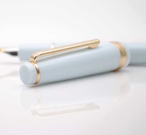 JINHAO 82 Fountain Pen with Gold Clip (F Nib 0.5mm, Light Blue) - color: Light Blue
