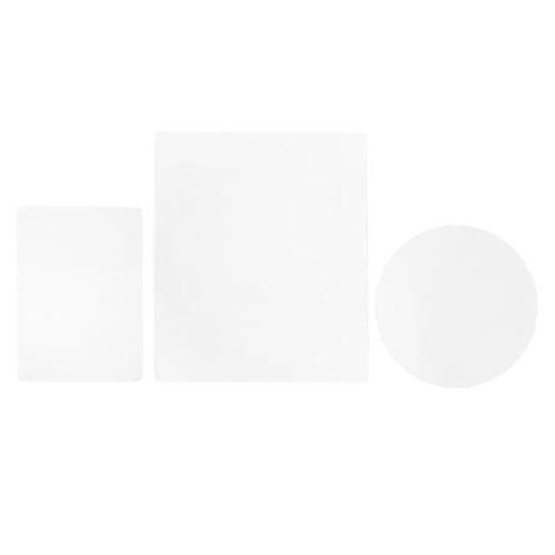 3pcs Transparent Monoprinting Plate - Rectangle & Round Gel Printing Plate for Crafting - Reusable Printmaking Supplies for Card Making and Scrapbooking