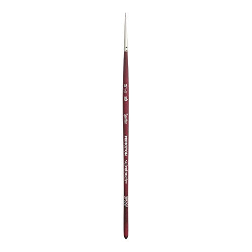 Princeton Velvetouch, Series 3950, Paint Brush for Acrylic, Oil and Watercolor, Spotter, 18/0 - size: Size 18/0 inch