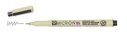 SAKURA PIGMA MICRON, PACK OF 4 ESSENTIAL COLORS, BLACK+RED+BLUE+GREEN, (05) - size: 4 Count (Pack of 1)