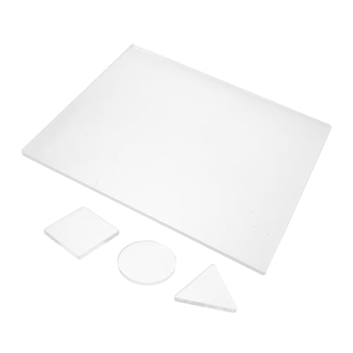SAFIGLE 4pcs Gel Printing Plate Set for Art Printing and Printmaking, 8mm Reusable Gel Press Plates for Mixed Media, Scrapbooking, and Crafting Supplies