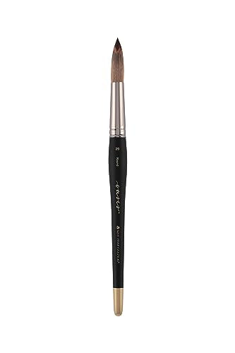 New York Central Oasis Synthetic Brush - Round #20 - Handmade in Germany, Professional Watercolor Brushes with Ergonomic Handle, Soft, Absorbent Bristles for Artists - size: Round #20