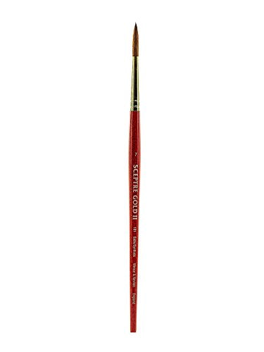 Winsor & Newton Sceptre Gold II Series 101 Short Handle Brush - Round #9 - size: #9, style: Round