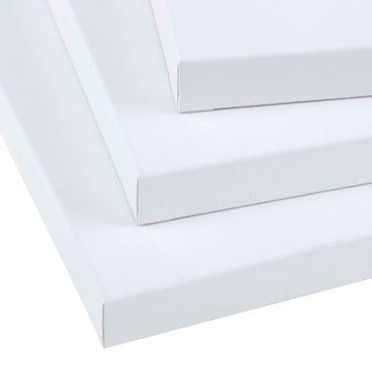 Creative Inspirations Stretched Canvas 4 Pack - 1-1/2" Deep, 8x8", 11oz Sealed & Double-Primed Cotton Canvases, Pine Stretcher Frame, Archival All-Media Primer - Alkyd, Acrylic & Oil Painting - size: 8x8"