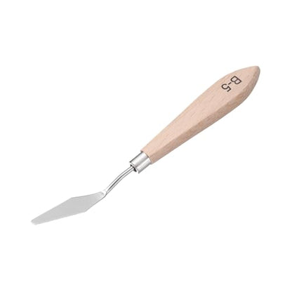 HARFINGTON Palette Knife Painting Tool 7.28" Stainless Steel Blade Spatula Painting Pallet Knife Beech Wood Handle for Oil Acrylic Canvas Color Mixing - size: 14mmx185mm
