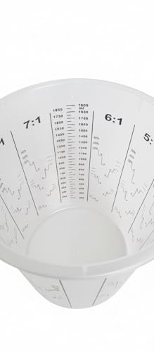 Plastic Paint Mixing and measuring Cup (1,900 mL) (Box of 25) Best for measuring liquids - size: 1,900 mL